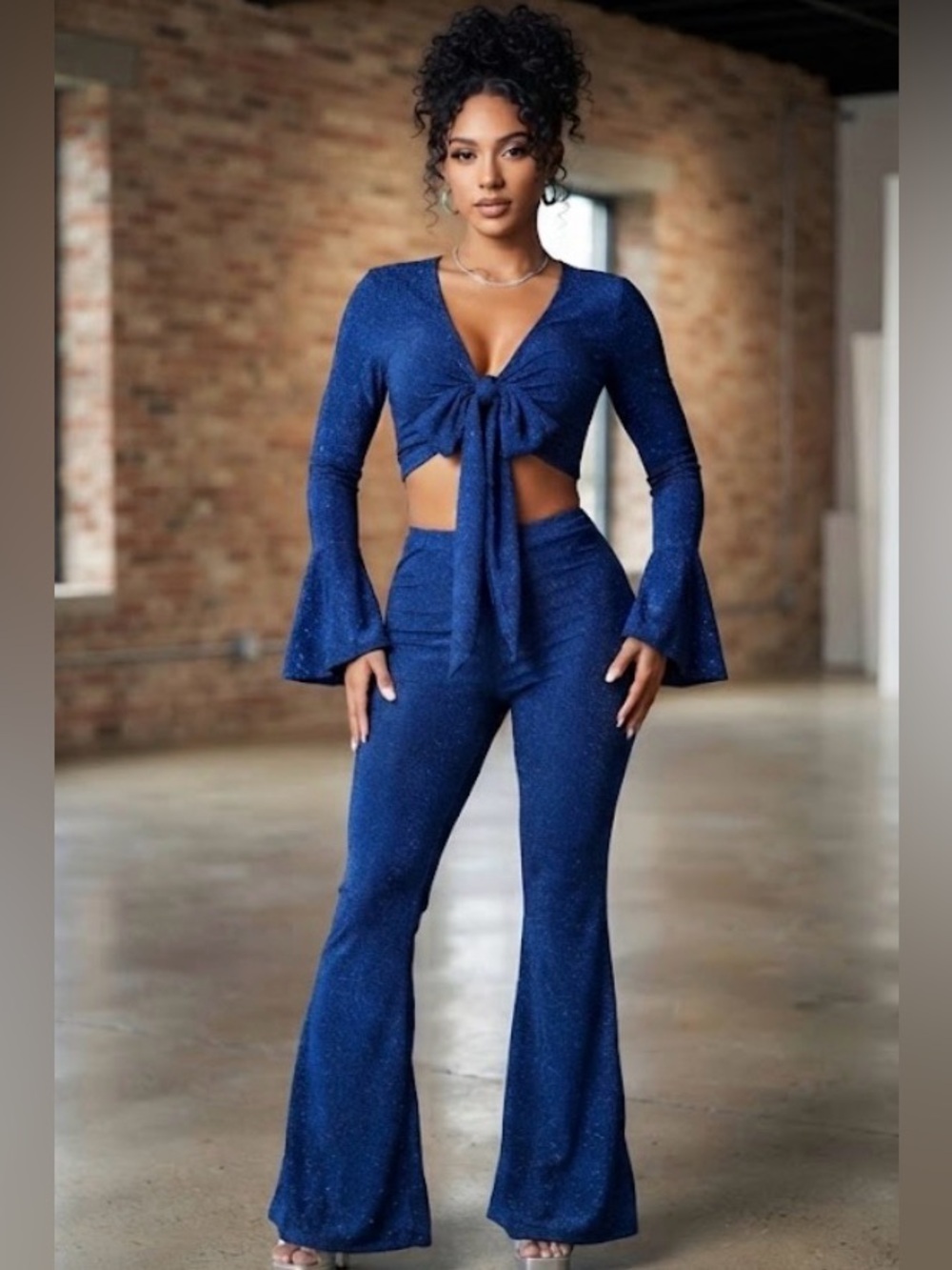 Sparkling Blue Two-Piece Set